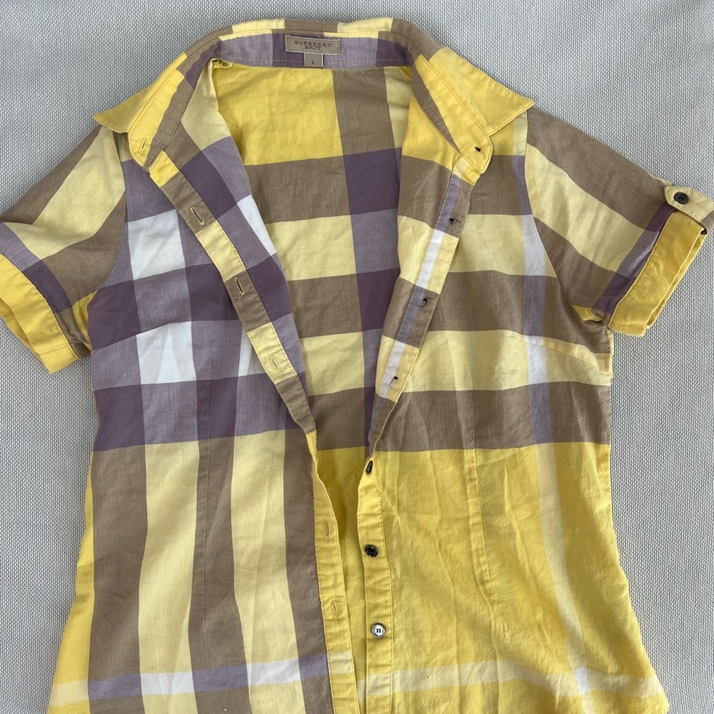 Girls Burberry Brit button down blouse shirt